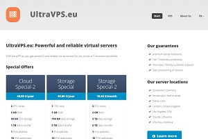 UltraVPS推4G内存KVM，季付8.4欧元